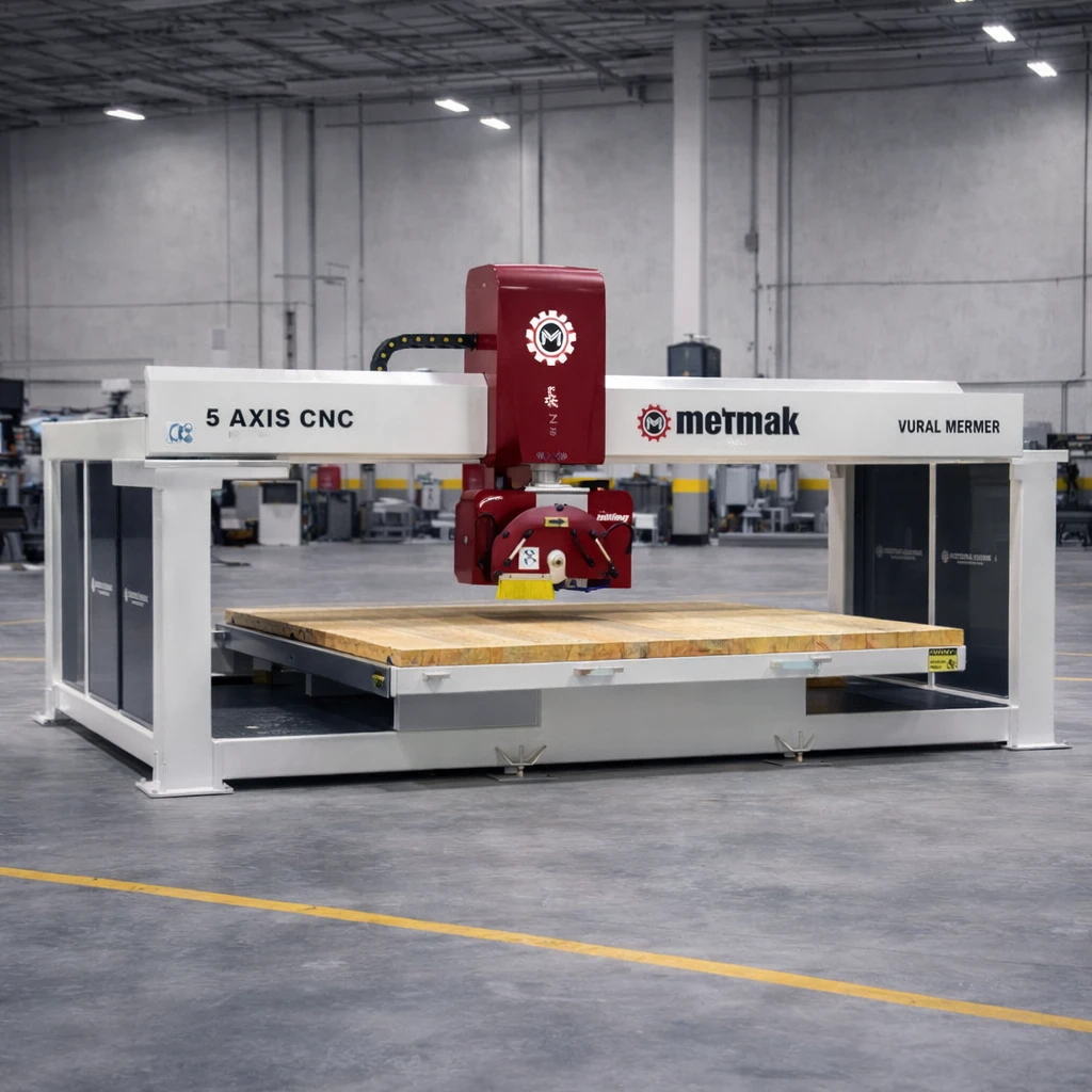 Vakumlu 5 Eksen CNC Köprü Kesim Makineleri